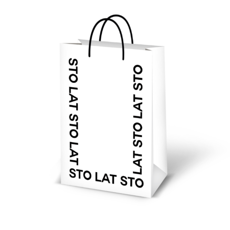 Zdjęcie przedstawia: Torebka Ozdobna Duża " Sto Lat" biała