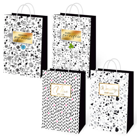 Zdjęcie przedstawia: Torebka Ozdobna Średnia z zadrukiem wewnątrz .