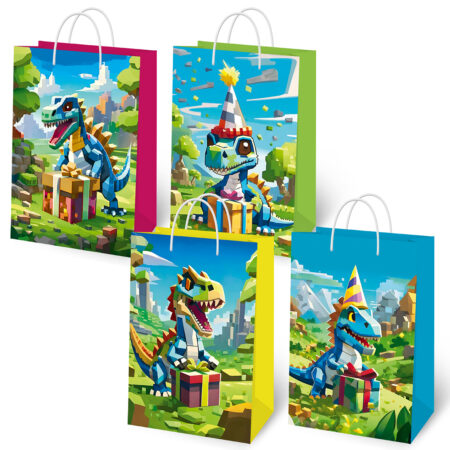 zdjecie przedstawia: Torebka Ozdobna Średnia Dziecięca smoki w motywie minecraft.