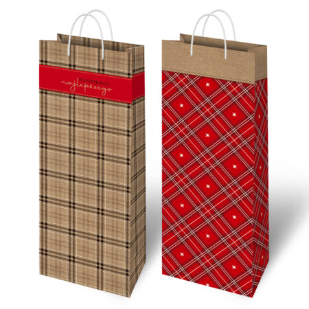 Zdjęcie przedstawia: torebka ozdobna na alkohol. "Wszystkiego najlepszego"