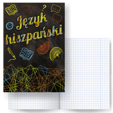 Zdjęcie przedstawia: Zeszyt język hiszpański w kratkę.