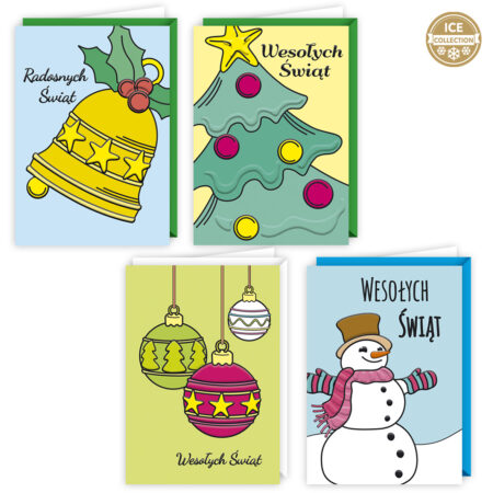 Kartki bożonarodzeniowe w różnych wariantach.