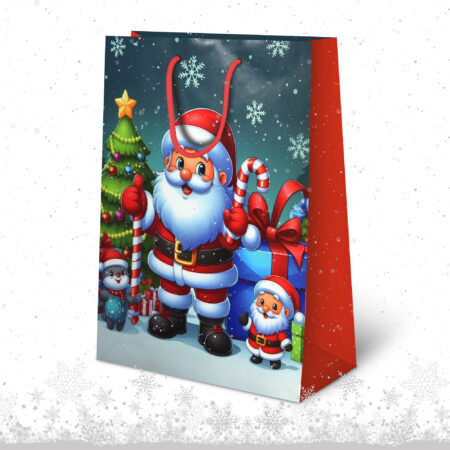 Torebka bożonarodzeniowa ze Świętym Mikołajem.