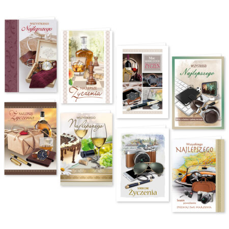 Kartki z okazji urodzin w motywie męskim.