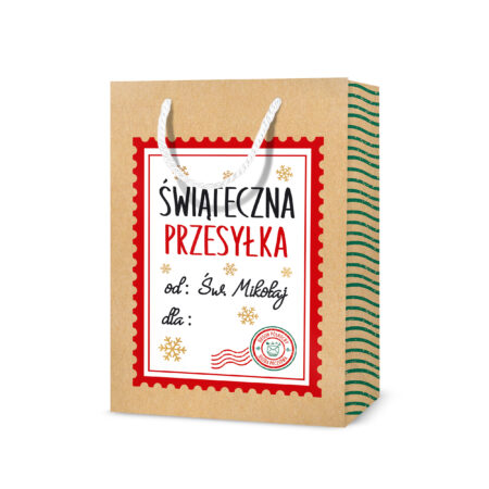 Torebka ozdobna świąteczna przesyłka.