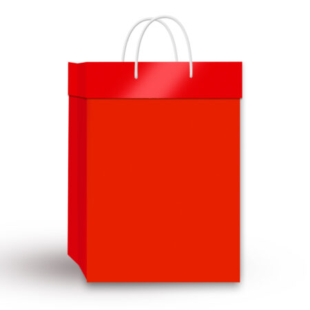 Torebka ozdobna w kolorze czerwonym.