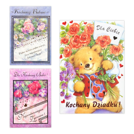 Kartki z okazji dnia Dziadka, różne wzory.