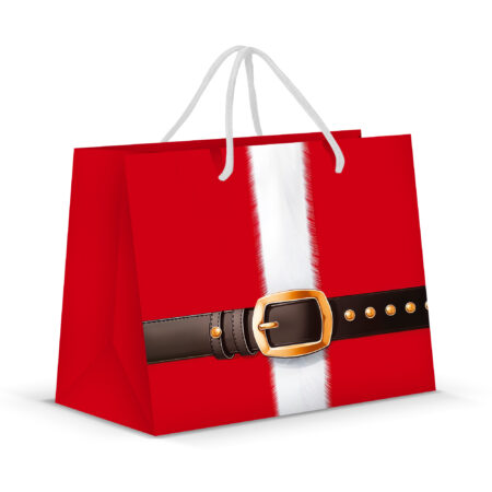 Torebka ozdobna świąteczna ze świętym Mikołajem.