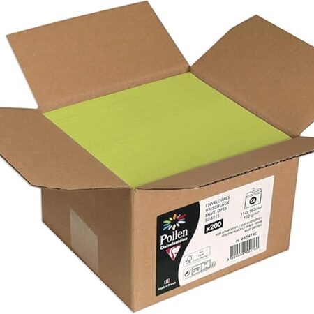 Opakowanie 200 kopert pyłkowych kolor jasny zielony.