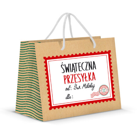 Torebka ozdobna świąteczna przesyłka.