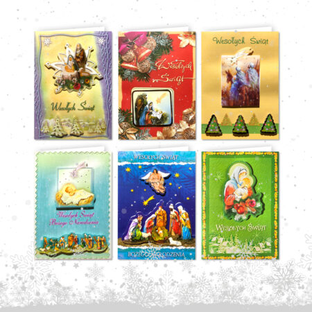 Kartki bożonarodzeniowe religijne.