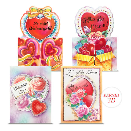 Kartka z okazji walentynek 3D