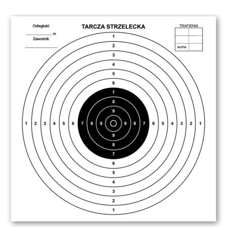 Zdjęcie przedstawia tarczę strzelecką