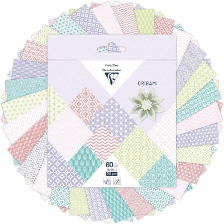 Zdjęcie przedstawia zestaw papierów ozdobnych do origami.