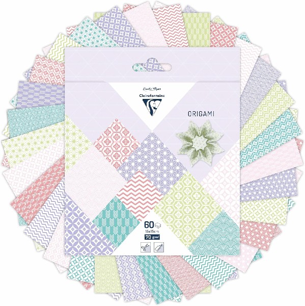 Zdjęcie przedstawia zestaw papierów ozdobnych do origami.