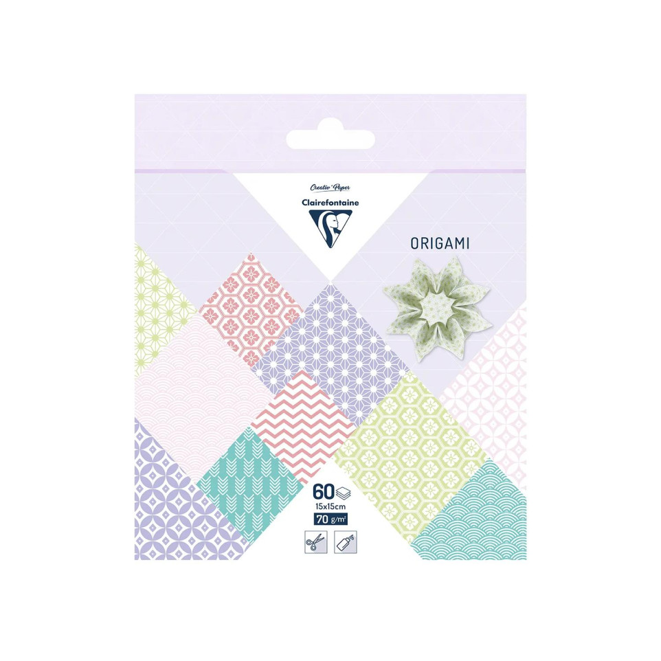 Zdjęcie przedstawia zestaw papierów ozdobnych do origami.